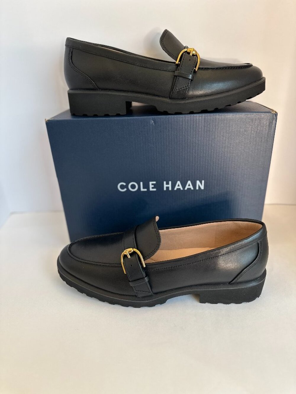 Cole Haan Giana Woman's Buckle Loafer Black Size 11 W30773